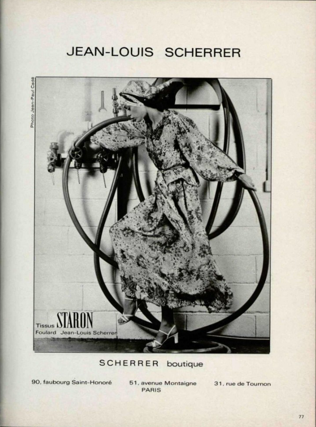 1983 Jean-Louis Scherrer: Jean-Louis Scherrer Vintage Print Ad